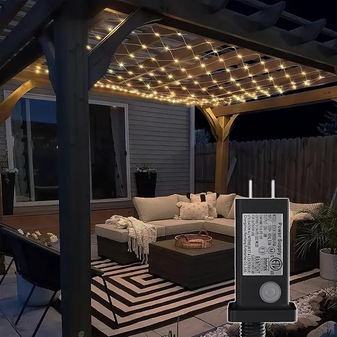 Eueasy Outdoor 360 LED Gazebo Net Lights, 10×10 FT Connectable Fairy Lights with 8 Modes, for Bushes, Garden, Backyard, Holiday, Christmas by GreenHaven Gardens