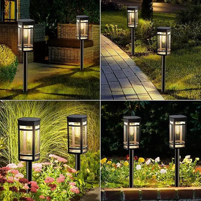 8 Pack Solar Lights Outdoor Waterproof for Garden Pathway Walkway Driveway Yard Lawn Decorative Landscape Lighting. (Warm White Light, 8) by GreenHaven Gardens