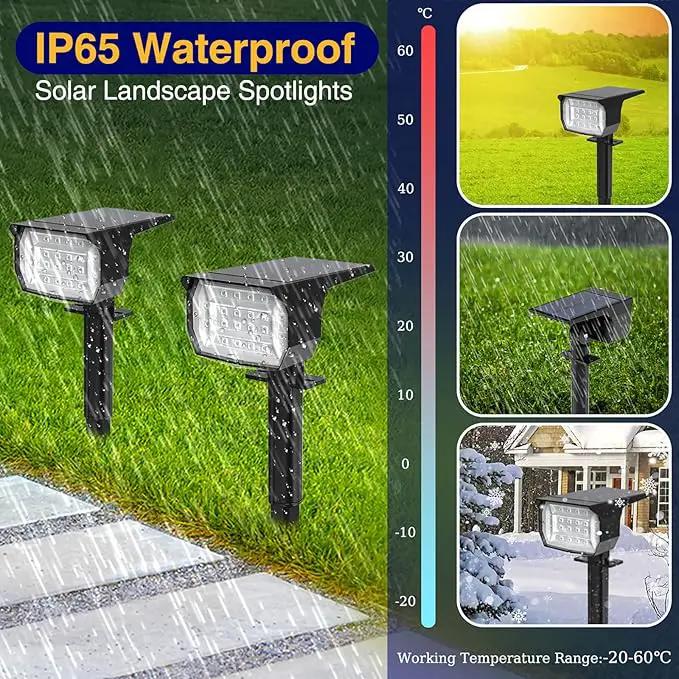 nipify 4 Pack Solar Spot Lights Outdoor Color Changing, 7 Modes Halloween RGB Solar Powered Waterproof Spotlight, Landscape Lighting for Outside Yard Garden Pathway by GreenHaven Gardens