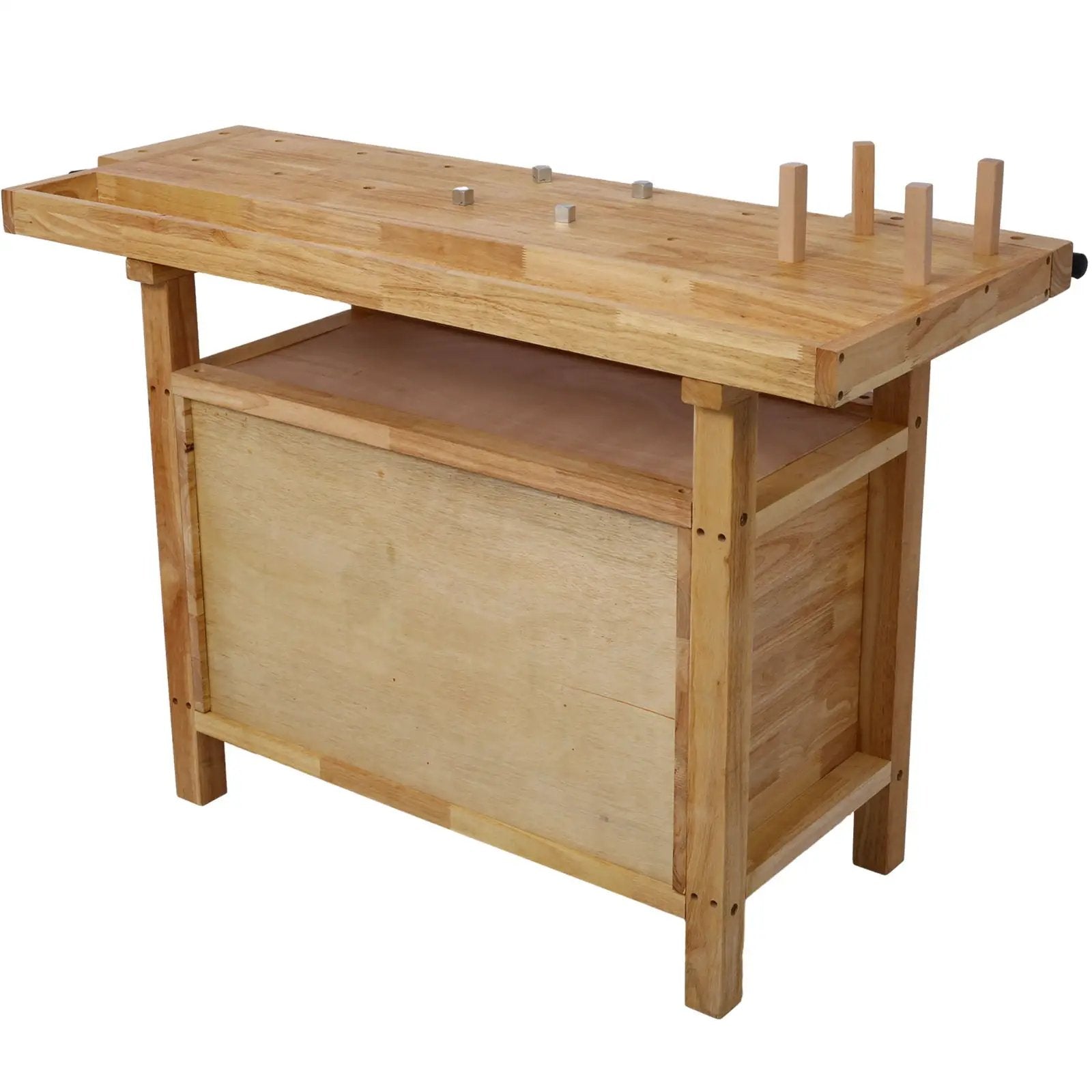 Wood Workbench For Garage Workshop And Home - Natural by HouseOfZazla