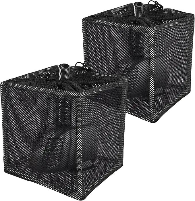 2 PCS Pond Pump Filter Bag, 7 Inch Pond Filter Box with Drawstring, Anti-Clogging Pump Barrier Bag Pump Mesh Bag for Outdoor Water Ponds Filters Pond Biological Filters by GreenHaven Gardens