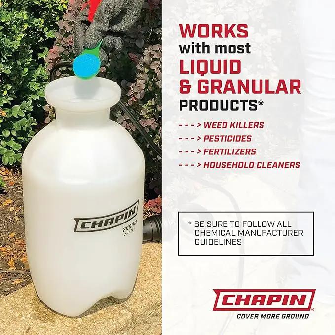 Chapin 20002 Made in USA 2 -Gallon Lawn and Garden Pump Pressured Sprayer, for Spraying Plants, Garden Watering, Lawns, Weeds and Pests, Translucent White by GreenHaven Gardens