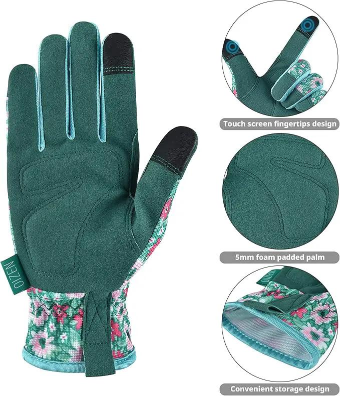 Gardening Gloves for Women and Men, Garden Gloves with Touch Screen, Thorn Proof Puncture Resistant Working Gloves, Gardening Gifts for Women, Size Large by GreenHaven Gardens