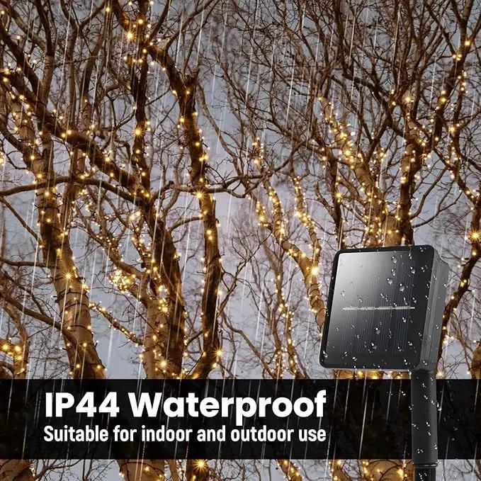 Solar String Lights Outdoor Waterproof: 50ft 100LED Solar String Lights Outdoor - Solar Powered Twinkle Fairy Tree Light with 8 Lighting Mode for Patio, Garden,Courtyards,Trees(Warm White) by GreenHaven Gardens