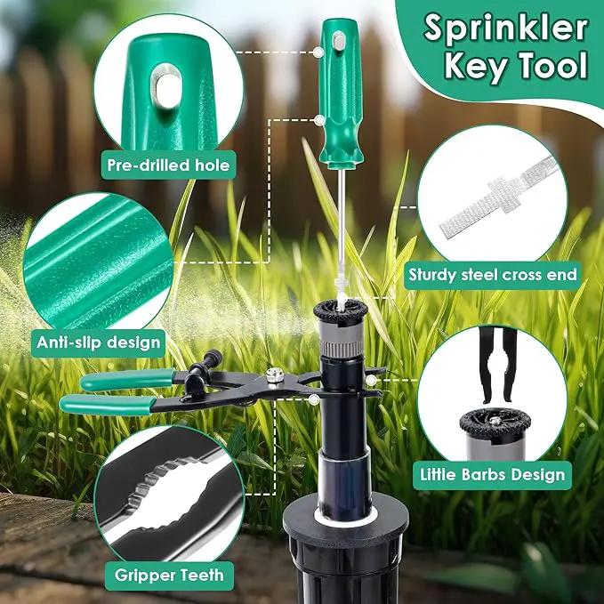 Sprinkler Head Tool Compatible with Rain Bird, Spray Head Pull up Tools and Sprinkler Rotor Adjustment Tool Sprinkler Removal Tool, Sprinkler Wrench for Lawn Irrigation Sprinkler System Repair by GreenHaven Gardens