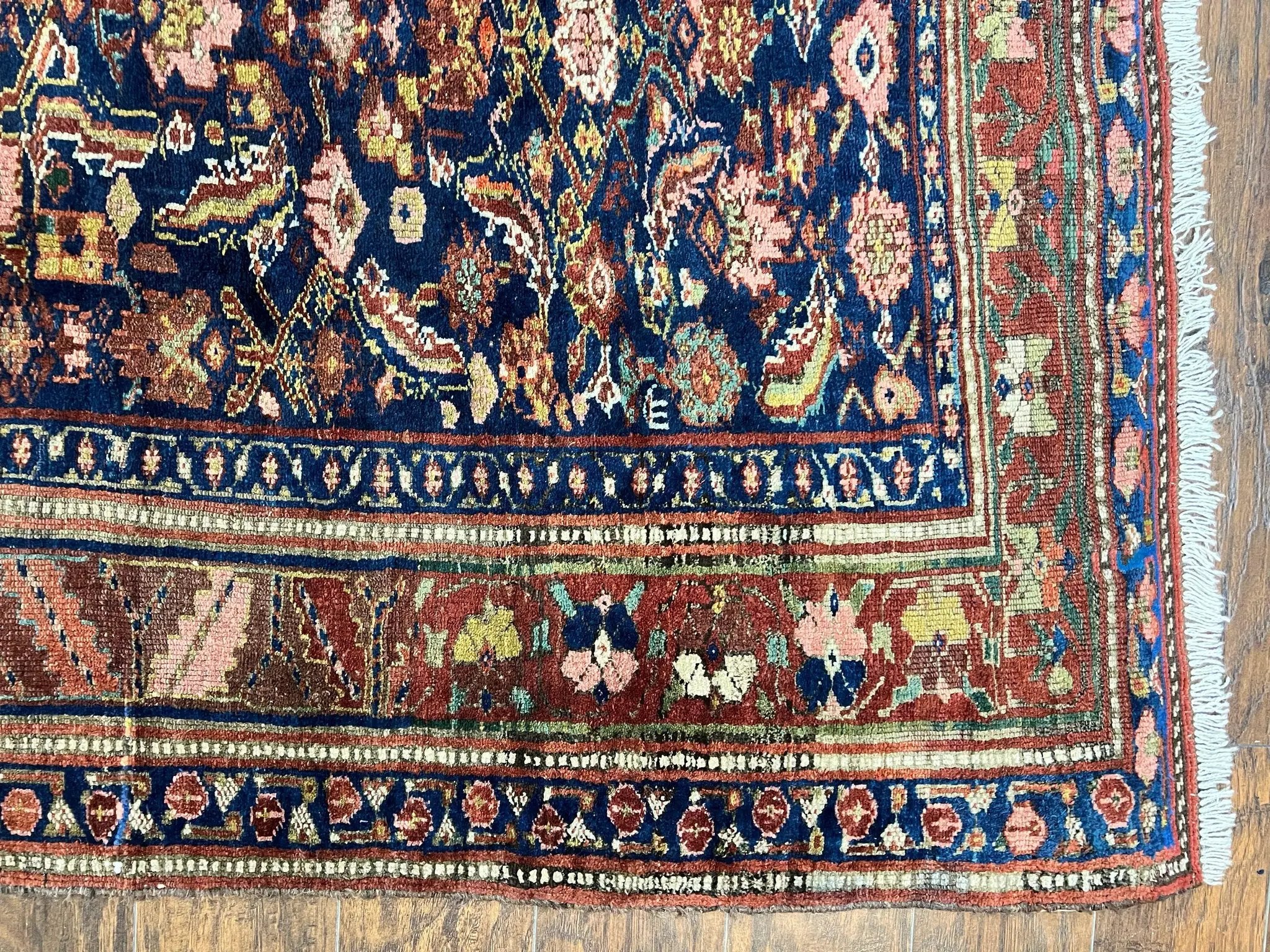 Caucasian Kalegy Rug 6x11, Wide Runner, Wool Hand Knotted Carpet, Navy Blue Tribal Rug, 1920s Antique Rug, 6 x 11 Oriental Carpet by Jewel Rugs