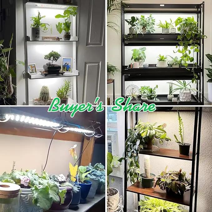 Garpsen Grow Light, 6000K Full Spectrum Plant Lights for Indoor Growing with Auto Timer 6/12/16H, 5 Dimmable Levels & 3 Color Modes, 552 LEDs Grow Lamp Panel for Seed Starting, Veg and Bloom(4Panels) by GreenHaven Gardens