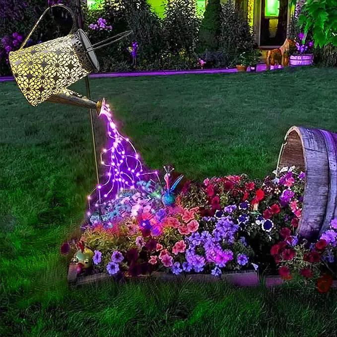 VOOKRY Solar Watering Can Lights, Large Hanging Solar Lights Outdoor Waterproof Garden Decor for Yard Porch Lawn Patio Outside Gardening Gifts for Mom Grandma Women Birthday(Purple) by GreenHaven Gardens