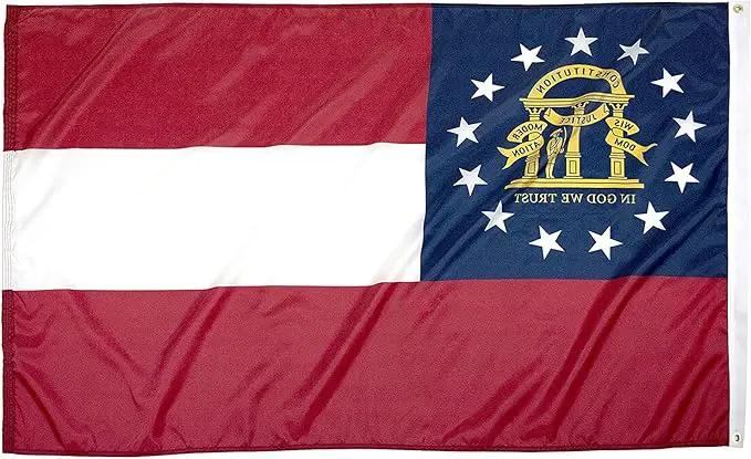 FlagSource Georgia Nylon State Flag, Made in the USA, 3x5' by GreenHaven Gardens
