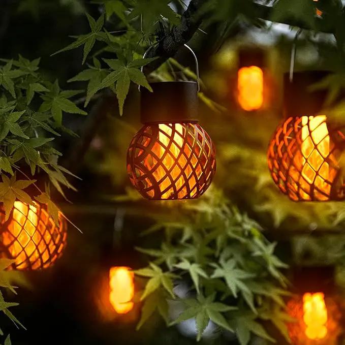 GIGALUMI 12 Pack Solar Lanterns for Outside,Solar Hanging Lights Outdoor Waterproof with Flickering Flame,Solar Powered Outdoor Lights Garden Decor for Yard,Patio,Tree,Camping,Festival Decoration by GreenHaven Gardens