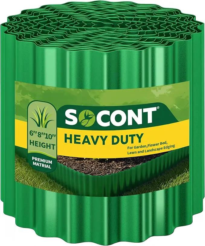 Corrugated Metal Garden Edging, 6"×40Ft Durable Landscape Border for Garden, Lawn, Flower Beds and Paver Edging (Green) by GreenHaven Gardens