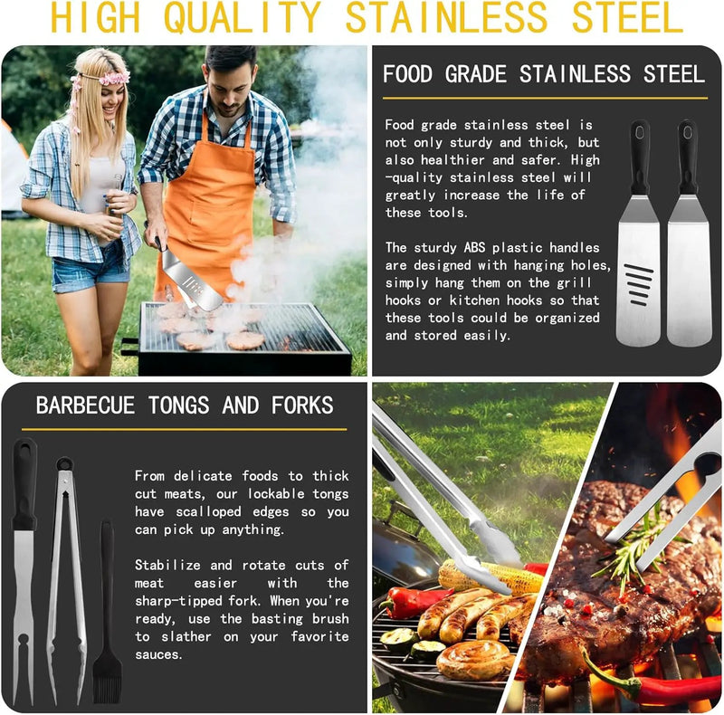 Supernal 45pcs Blackstone Griddle Accessories Upgraded-Griddle Accessories Flat Top Grill Tools for Camp Chef Griddle Cover Salt and Pepper Shakers Grill Black Tools Set Enlarged Spatula Gift Set by GreenHaven Gardens