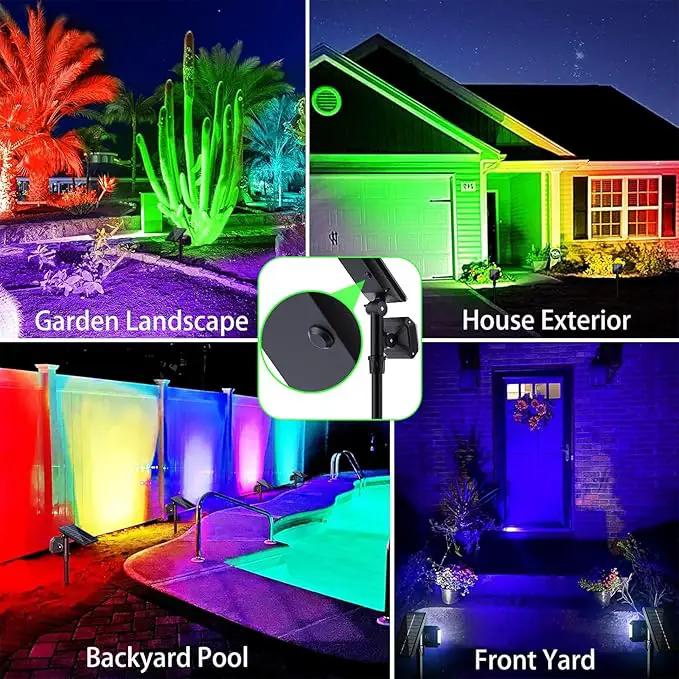 JSOT Spot Lights - Solar Lights Outdoor Solar Powered Spotlight Waterproof Green Light Landscape Lighting for Garden Yard Pathway by GreenHaven Gardens