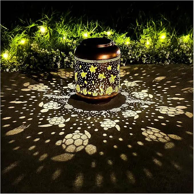 Sea Turtle Solar Lanterns Outdoor Waterproof,Hanging Solar Lights Sea Turtle Gifts for Women Metal LED Decorative Light for Yard,Patio,Lawn,Tabletop,Pathway,Landscape,Garden Decor by GreenHaven Gardens