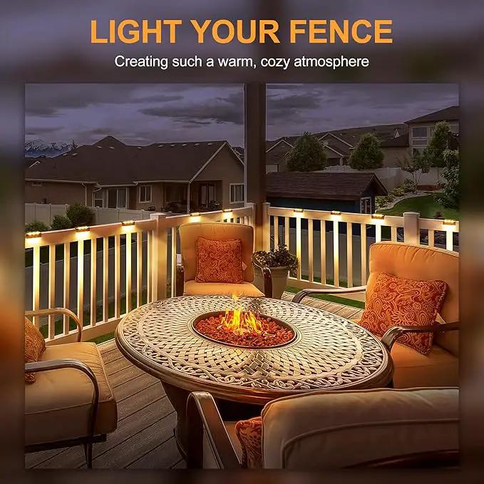 SOLPEX Solar Fence Lights, 6 LEDs Solar Lights Outdoor Waterproof Solar Powered for Deck, Stair, Front Porch, Balcony, Walkway, Garden, Yard, Patio, Pool Decor, IP65 Waterproof (16 Pack, Warm White) by GreenHaven Gardens