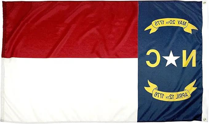FlagSource North Carolina Nylon State Flag, Made in the USA, 3x5' by GreenHaven Gardens