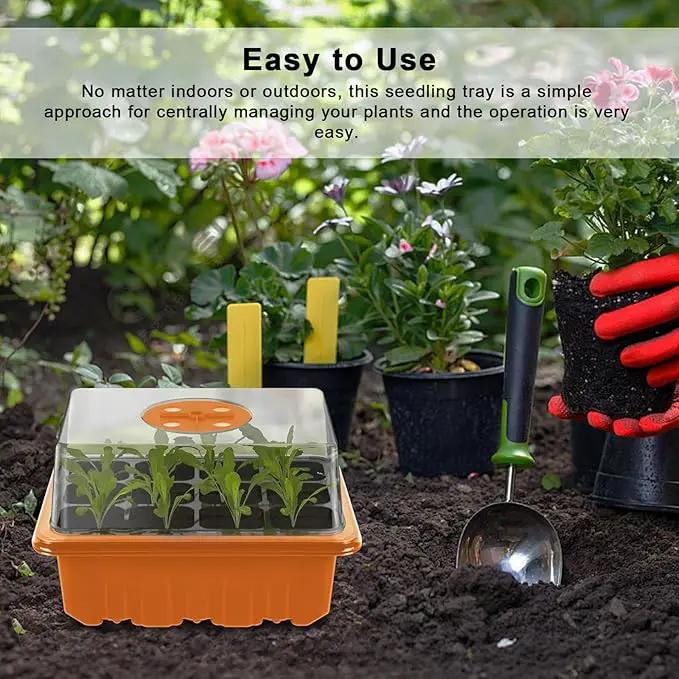 GooingTop Seed Starter Tray, 6 Pack 72 Cells Plant Grow Kit with Adjustable Humidity Vent for Mini Greenhouse Garden Germination,Bonsai Seedlings Starting Growing by GreenHaven Gardens