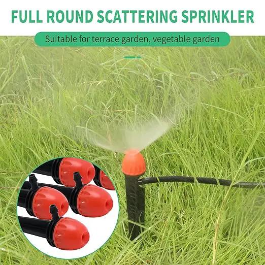 30pcs 16CM Full Circle Scattering Nozzle Drip Emitters for 1/4" Drip Irrigation Tubing Adjustable 360 Degree Wat by GreenHaven Gardens