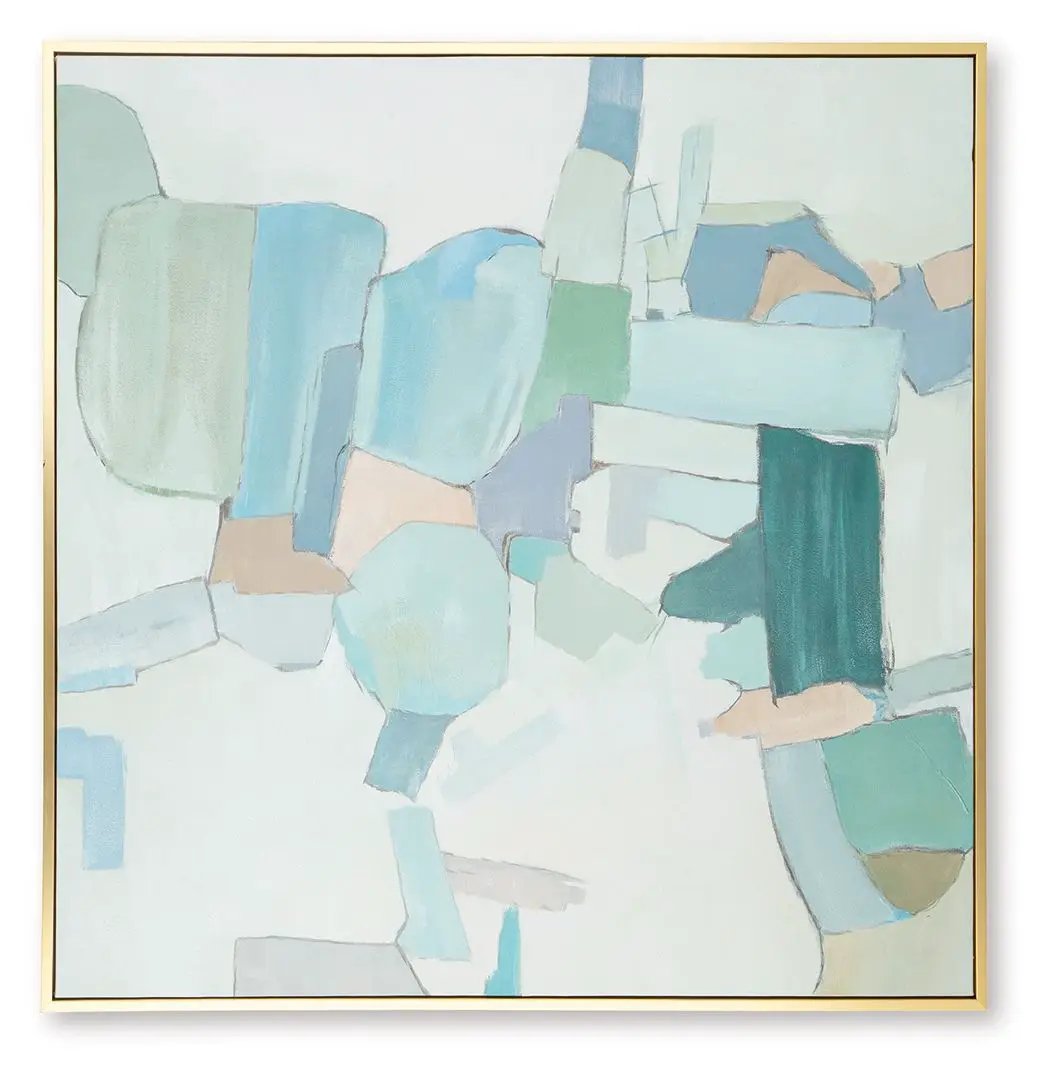 Wynburn - Wall Art - White / Blue / Green by Unique Piece Furniture