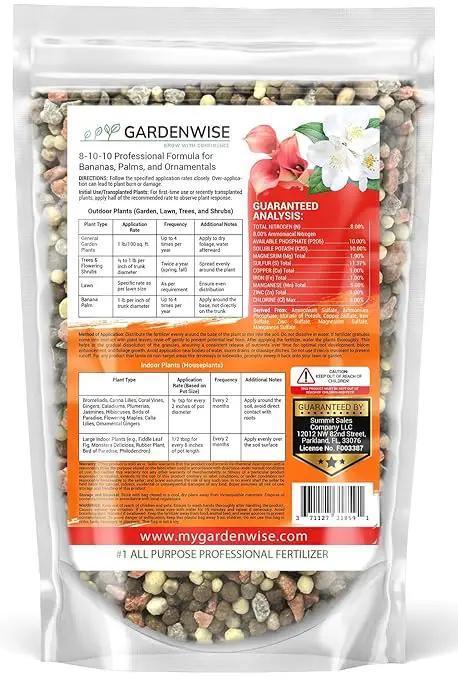 Elite 8-10-10 Professional Fertilizer for Banana, Flowering, and Fruit Trees, Ornamentals - Boosts Flowering & Fruiting - for Indoor & Outdoor Plants (3 QUARTS) by GreenHaven Gardens