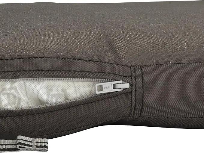 Classic Accessories Ravenna Seat Cushion, 17"W x 15"D x 2"Thick, Dark Taupe by GreenHaven Gardens