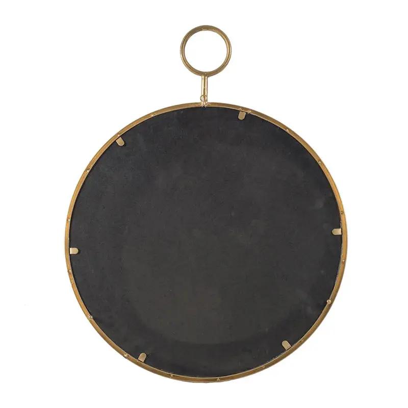Circle Wall Mirror With Iron Frame, Accent Mirror For Living Room by HouseOfZazla