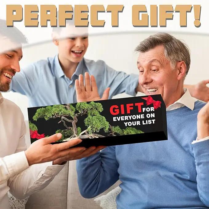 Indoor Bonsai Garden Starter Kit, 5 Seeds Growing into Red Maple, Wisteria, Black Pine, Judas Tree, Acacia, Including Complete Gardening Planters & A Wooden Box, Christmas Gifts for Women by GreenHaven Gardens