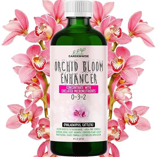 0-3-2 Giant Bloom: Orchid Bloom Enhancer - Orchid Bloom Booster - Orchid Food Fertilizer Concentrate - Chelated Nutrients for Healthy Flower & Reblooms (8 OZ) by GreenHaven Gardens