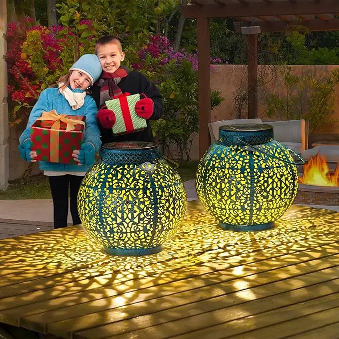 TAKE ME Solar Lanterns Outdoor Lights Waterproof Garden Lanterns for Patio,Outside Mothers Day Gifts Mom Wife Grandma Birthday Gifts [Set of 2] by GreenHaven Gardens