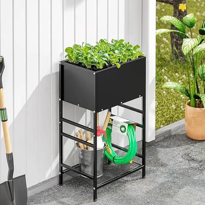 Raised Garden Bed, Raised Planter Box with Legs, Outdoor Metal Elevated Garden Bed, Small Standing Raised Beds Flower Bed for Gardening, Backyard, Balcony, Patio by GreenHaven Gardens