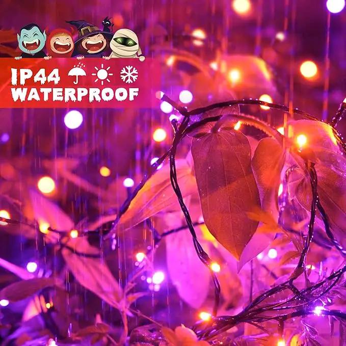 JMEXSUSS 250LED Orange and Purple String Lights Outdoor Waterproof, 8 Lighting Modes Orange and Purple Christmas Lights 91.5ft Connectable Halloween Light Indoor for Tree Yard Patio House Decor by GreenHaven Gardens