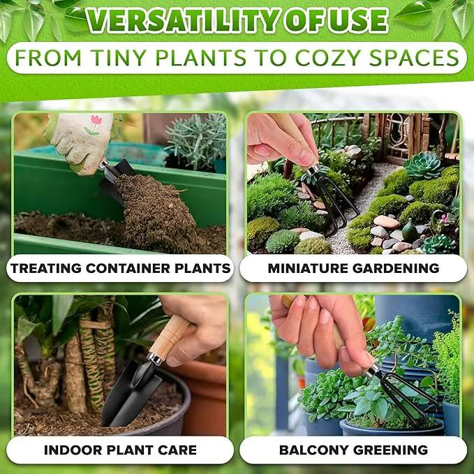 Hand Shovel for Gardening Trowel Garden Tool - 3Pcs Planting Tools Small Garden Rake Ergonomic Hand Tools Set Edging Shovel Indoor Plants Tools - Gardening Tools Heavy Duty Shovel Garden Tool Set by GreenHaven Gardens
