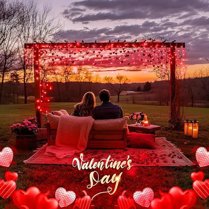 JMEXSUSS 400 LED Red Icicle String Lights, Connectable Red String Lights Indoor Outdoor with Remote, Red Christmas Lights for Room Fireplace Christmas Valentine Decorations, EXS-I-0400-R by GreenHaven Gardens