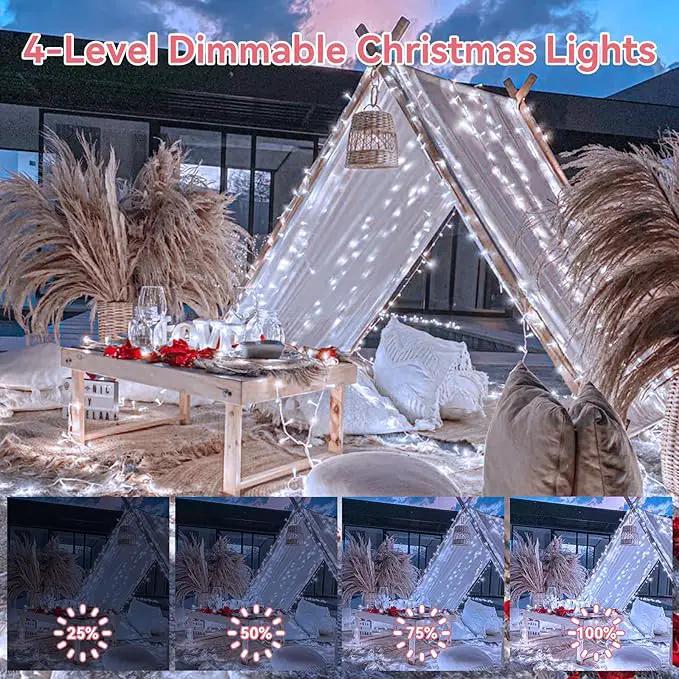 Heceltt 1140 LED 449 FT String Lights Outdoor, 8 Modes White Christmas Lights Plug in, IP44 Waterproof Led String Lights with Timer and Memory for Xmas Tree Yard Party Garden Decorations by GreenHaven Gardens