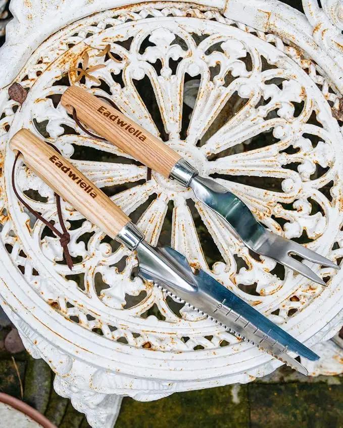 Hand Weeder Trowel Garden Weed Puller Weed Pulling Tool Hand Weeder Cutter Tool for Gardening Weeding Digging Cutting Transplanting Measuring Planting Removing Multi Use Garden Weed Picker Hand Tool by GreenHaven Gardens