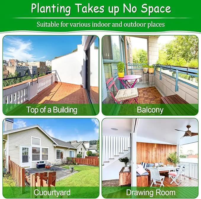 6x3x2ft Fabric Raised Garden Bed liner for Planter Raised Beds, Garden Grow Bed Bags to Grow Vegetables, Flowers, Fruits, Herbs, and Succulents, Rectangle Planting Container for Outdoor, 269 Gallon by GreenHaven Gardens