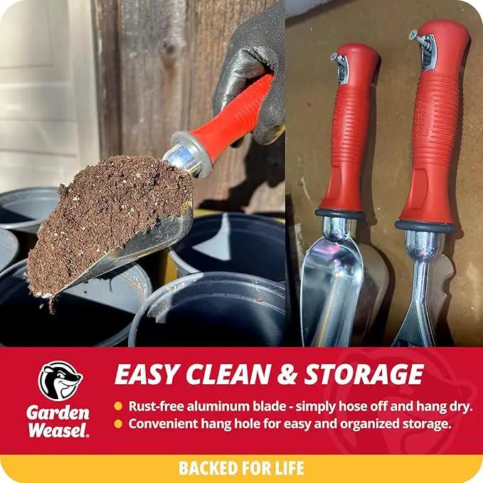 Garden Weasel Potting Scoop - Oversized | Dig and Transport | Planting and Gardening Hand Digging Tools, Heavy Duty Soil Scoop, Mini Gardening Shovel | 91362 by GreenHaven Gardens