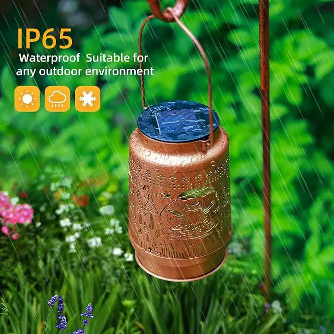 Frog Solar Lanterns Outdoor Waterproof Hanging Sunflower Solar Lights Gifts for Women Men Metal Decorative LED Lanterns Outside for Garden, Yard, Patio, Lawn, Porch, Backyard by GreenHaven Gardens