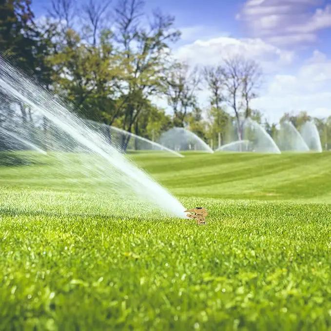 Hourleey 1/2 Inch Zinc Impact Sprinkler, 2 Pack Heavy Duty Lawn Sprinkler Head with Nozzles, Adjustable 0-360 Degree Impulse Watering Sprinklers for Large Coverage Garden Grass Yard Irrigation by GreenHaven Gardens