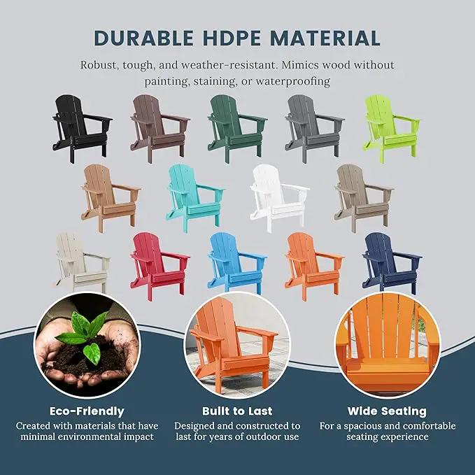 Westin Outdoors Laguna WO Home Outdoor Adirondack Folding Chair Lounger Seat Traditional Retro Home Furniture for Beach, Balcony, Backyard, Lawn, Patio, Pool, Deck, Garden (Orange) by GreenHaven Gardens