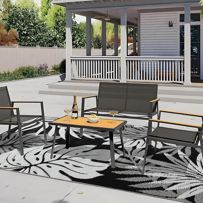 Outdoor Rug 5x8 ft Waterproof, Reversible Outdoor Plastic Straw Rug for Patios Clearance, Outdoor Area Rug Carpet RV Mat for Camping Backyard Deck Porch by GreenHaven Gardens
