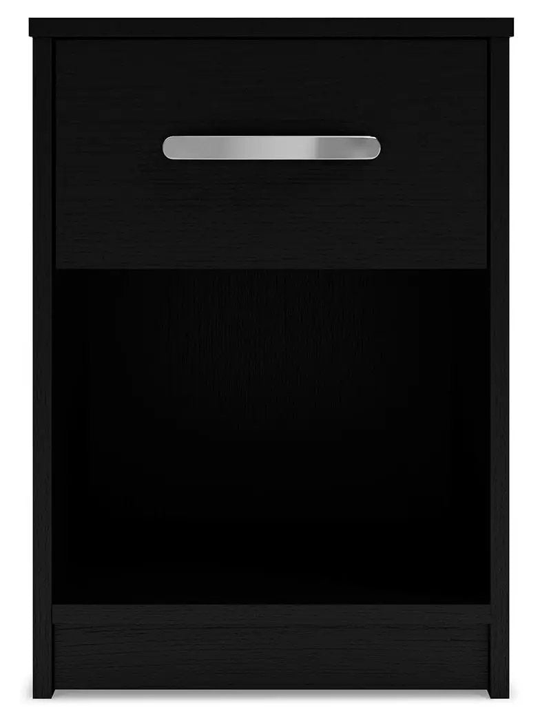 Finch - One Drawer Night Stand - 23" Height - Black by Unique Piece Furniture