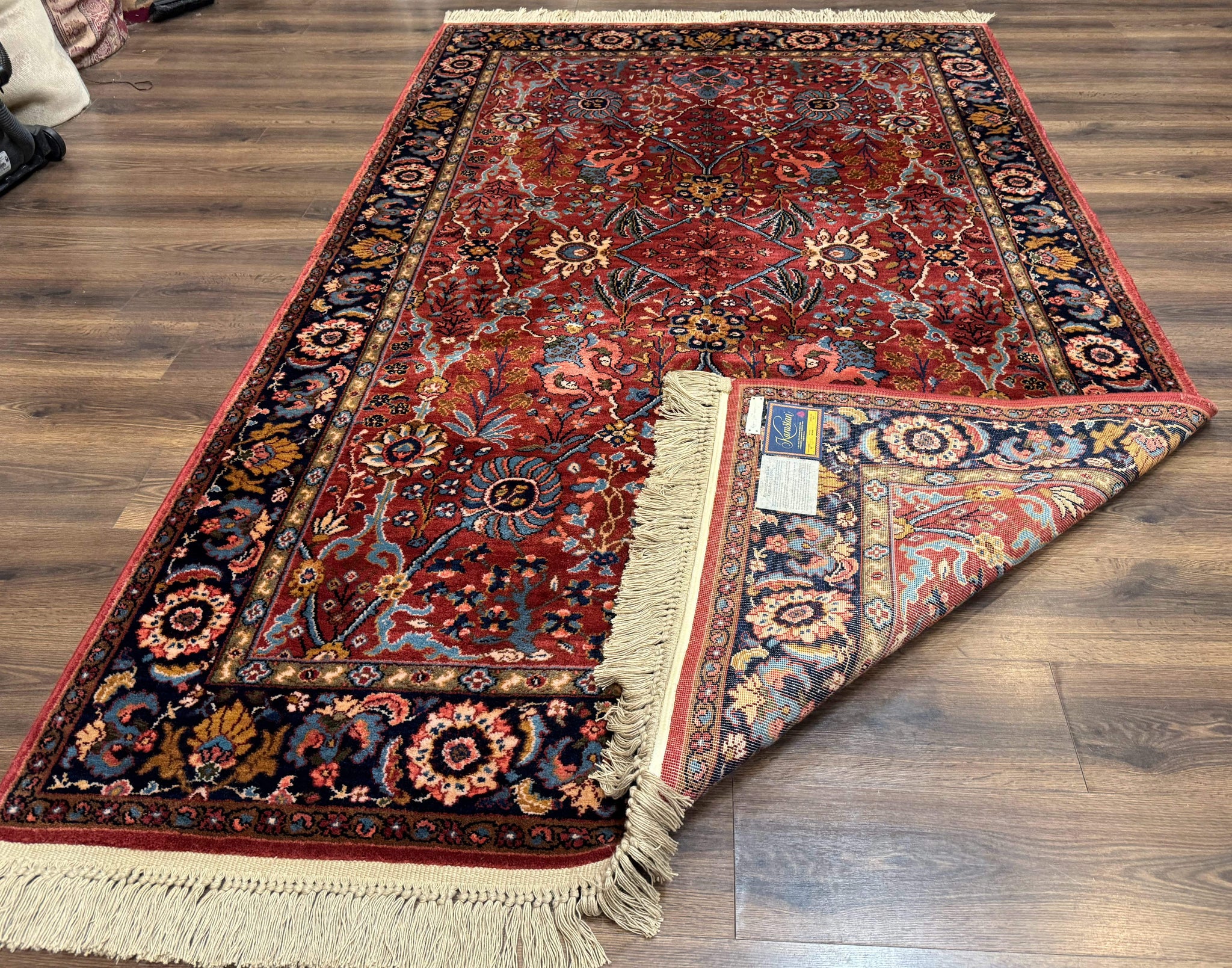 5.9 x 9 Karastan Rug Ispahan #766, Vintage Wool Discontinued Original 700 Series by Jewel Rugs