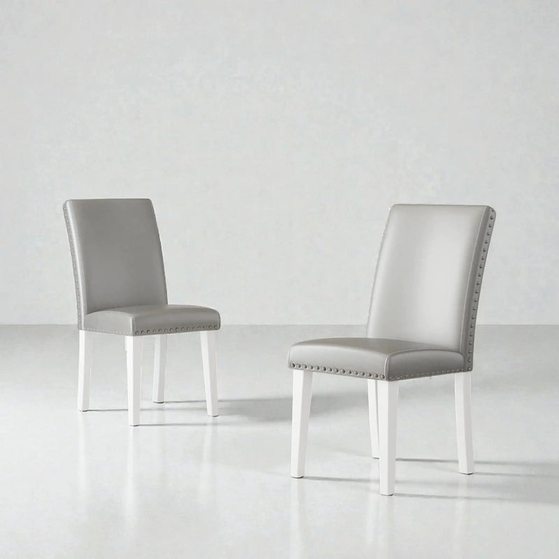 Upholstered Dining Chair With High Back Design (Set of 2)