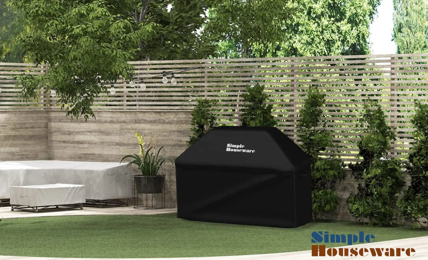 Simple Houseware 64 in. Waterproof Heavy Duty Gas BBQ Grill Cover, Weather-Resistant Polyester by GreenHaven Gardens