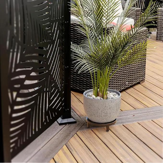 Zhongma 2 Pack 8.7" Sturdy Potted Plant Stand Flower Pot Holder Heavy Duty Construction, Low Plant Stand for Home Indoor and Outdoor, Sturdy plant riser and saucer without Installation Required by GreenHaven Gardens