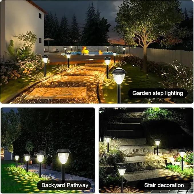 GOODFOEVER Solar Pathway Lights Outdoor, 10 Pack Solar Powered Garden Light Waterproof, Auto On/Off Solar Yard Lights for Lawn Patio Walkway Driveway Decor Landscape Lighting by GreenHaven Gardens