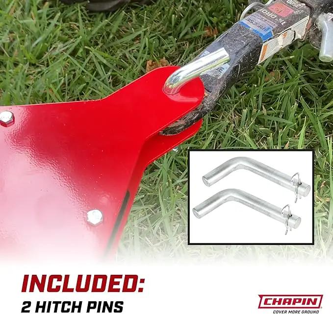 Chapin 8622B Made in The USA 2.2 Cubic Feet Tow and Pull Behind Spreader with Auto-Stop Dual Impeller That Stops When Not Moving, Designed for Farm and Tough Terrain, Hitch Pins, Black by GreenHaven Gardens