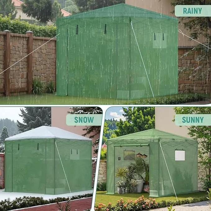 Pop Up Greenhouse 8x12FT, Pop Up Green House for Outdoors, Portable Greenhouses, Walk-in Greenhouses, Popup Greenhouse Kit, Easy Set Up by GreenHaven Gardens