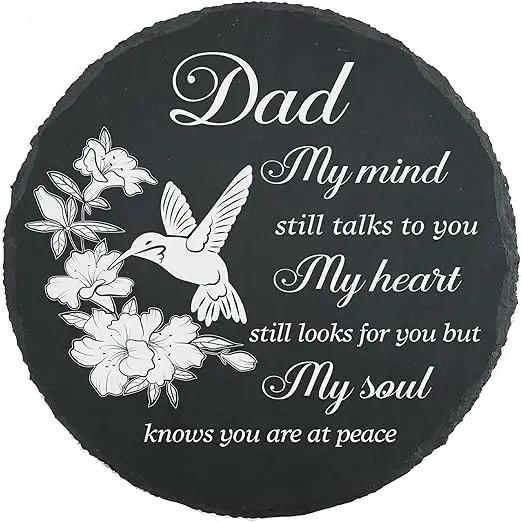 Dad Memorial Stone for Garden Memorial Plaque Father Sympathy Stepping Stone for Loss of Father in Loving Memory of Dad Memorial Grave Stone TNA21 by GreenHaven Gardens